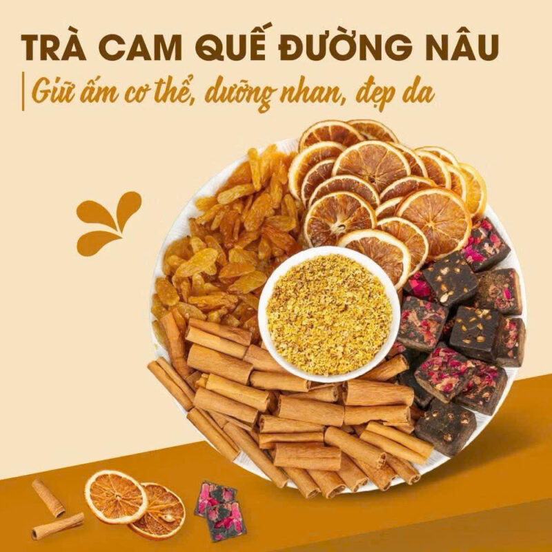 TRÀ CAM QUẾ ĐƯỜNG NÂU