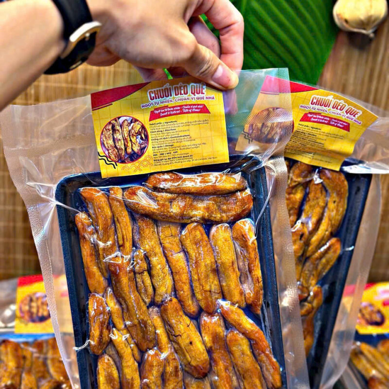 CHUỐI DẺO QUÊ KHAY 400G