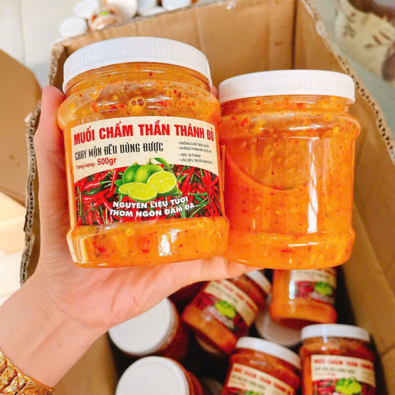 MUỐI CHẤM THẦN THÁNH ỚT ĐỎ 500G
