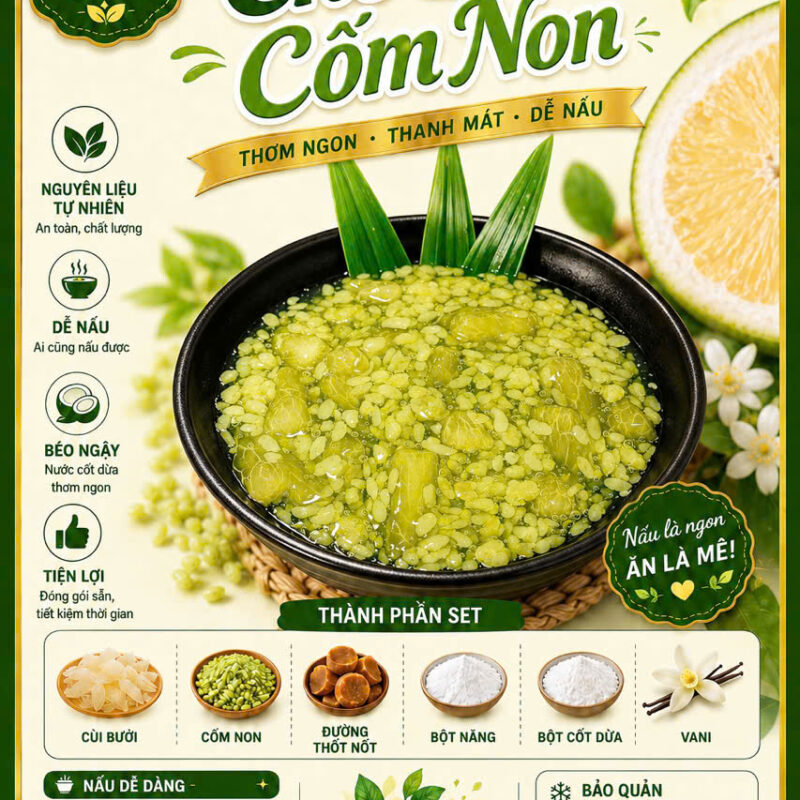 SET NẤU CHÈ BƯỞI CỐM NON