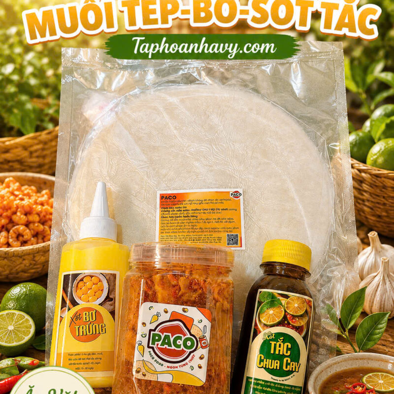 COMBO MUỐI TÉP-BƠ-SỐT TẮC ~650GRAM