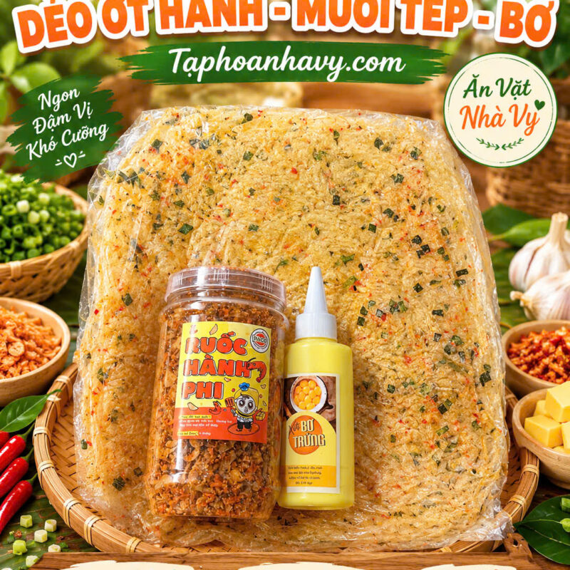 COMBO DẺO HÀNH ỚT - MUỐI TÉP- BƠ 700GRAM