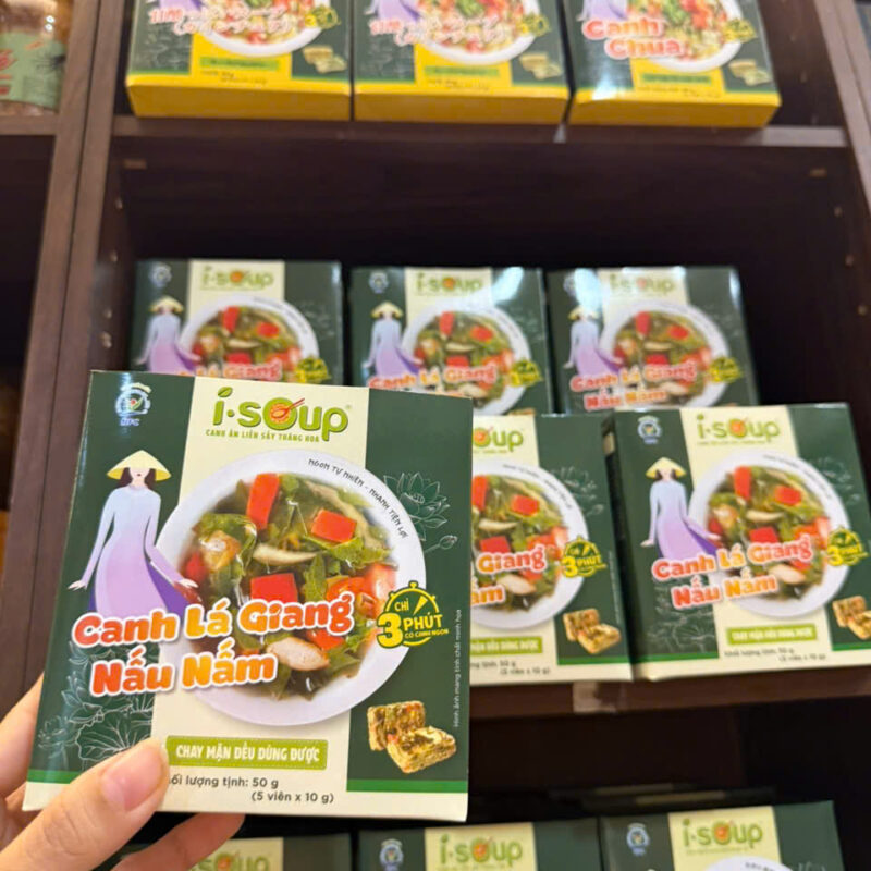 CANH LÁ GIANG RAU NẤM ĂN LIỀN